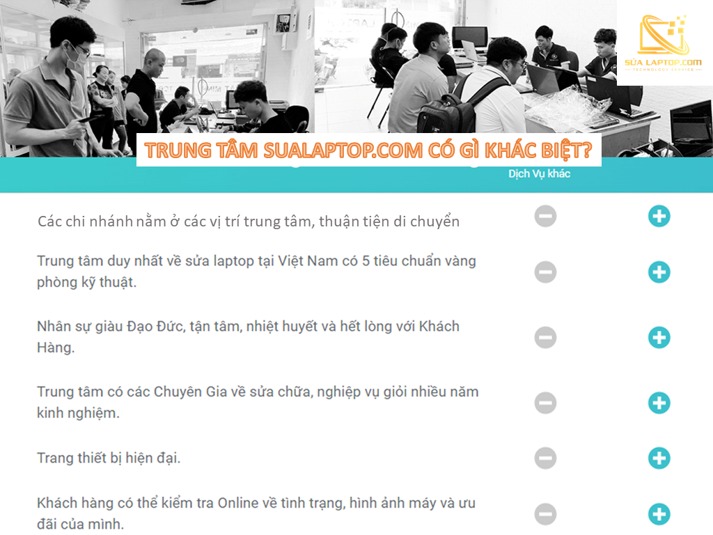 Ưu điểm khi sửa laptop Quận Bình Thạnh.